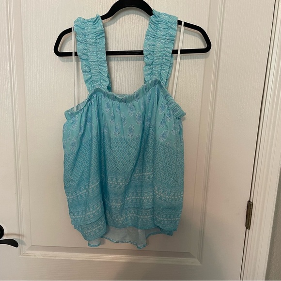 Blue Sleeveless Tank Top - Picture 6 of 6